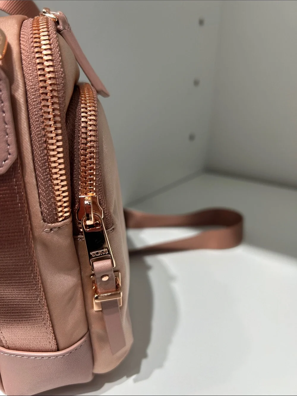 TUMI Rama Crossbody Bag - Blush with rose gold hardware